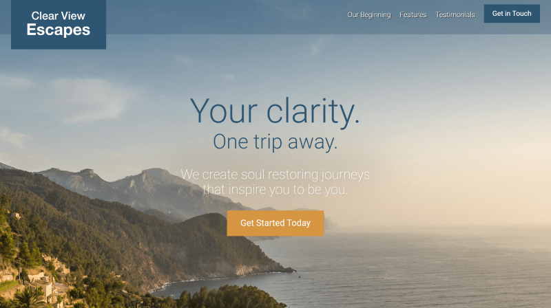 Image of the Clear View travel company project