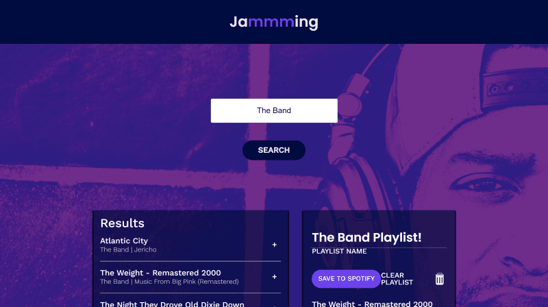 Image of the Jammming project.